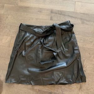 Elie tahari mini leather skirt